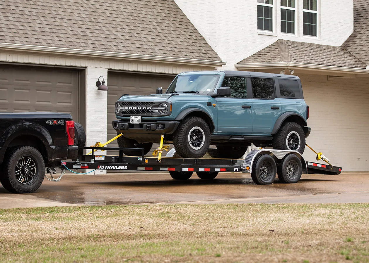 PJ Trailers Car Hauler Ford Bronco Happy Trailers
