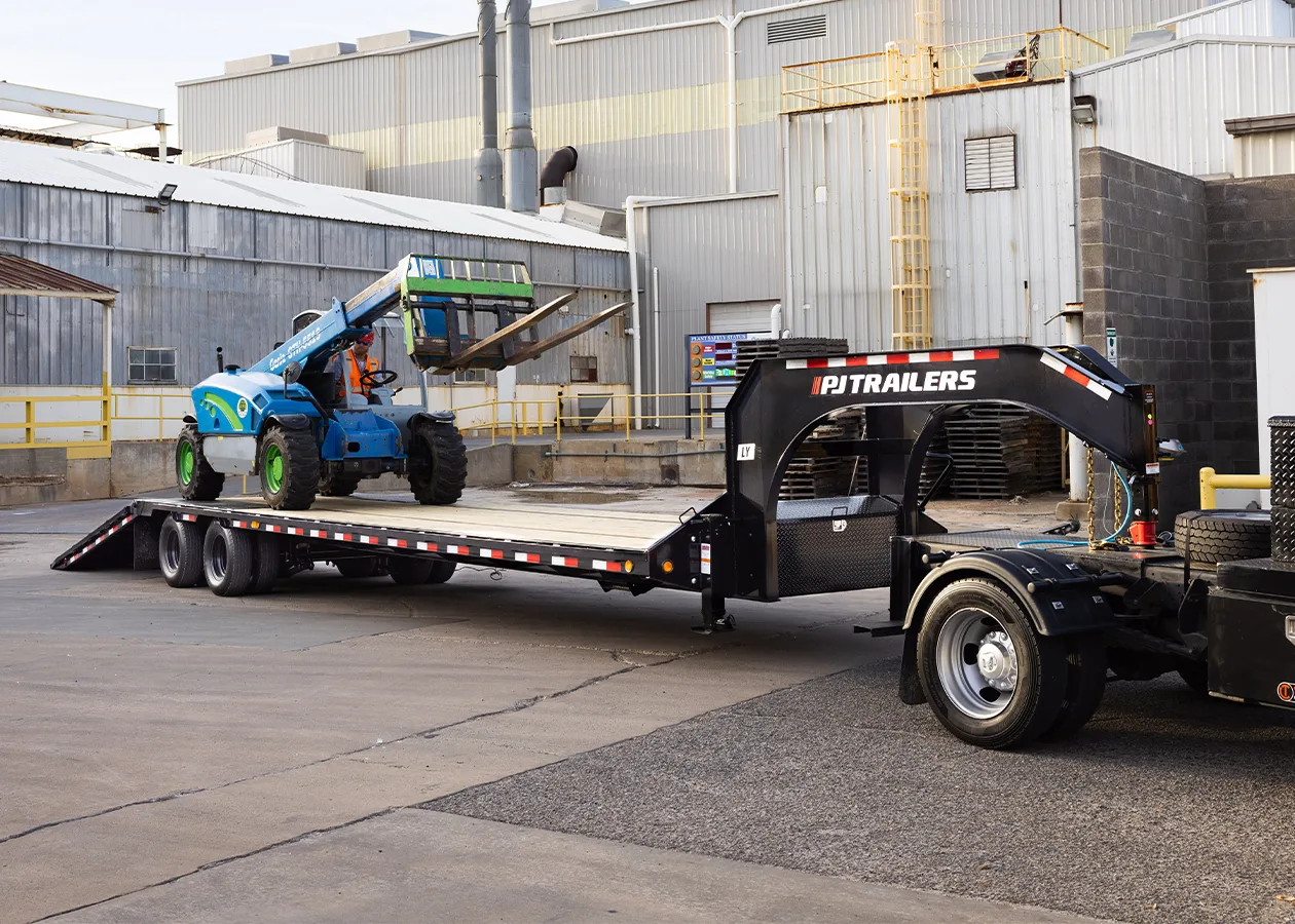 PJ Trailers Flatbed Trailer Loading Equipment Happy Trailers